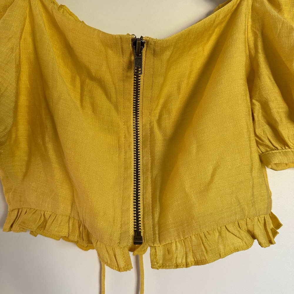 Yellow Crop Top - Picture 4 of 5